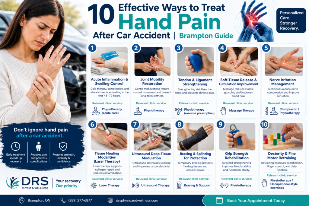 Hand pain after car accident: 10 effective treatment methods