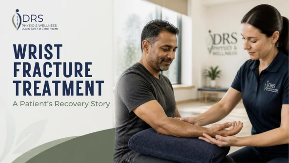 Wrist fracture treatment Brampton with physiotherapist supporting patient wrist during rehabilitation