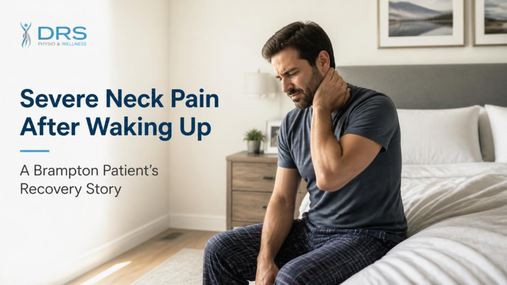 Neck pain after waking up in a Brampton patient recovery story