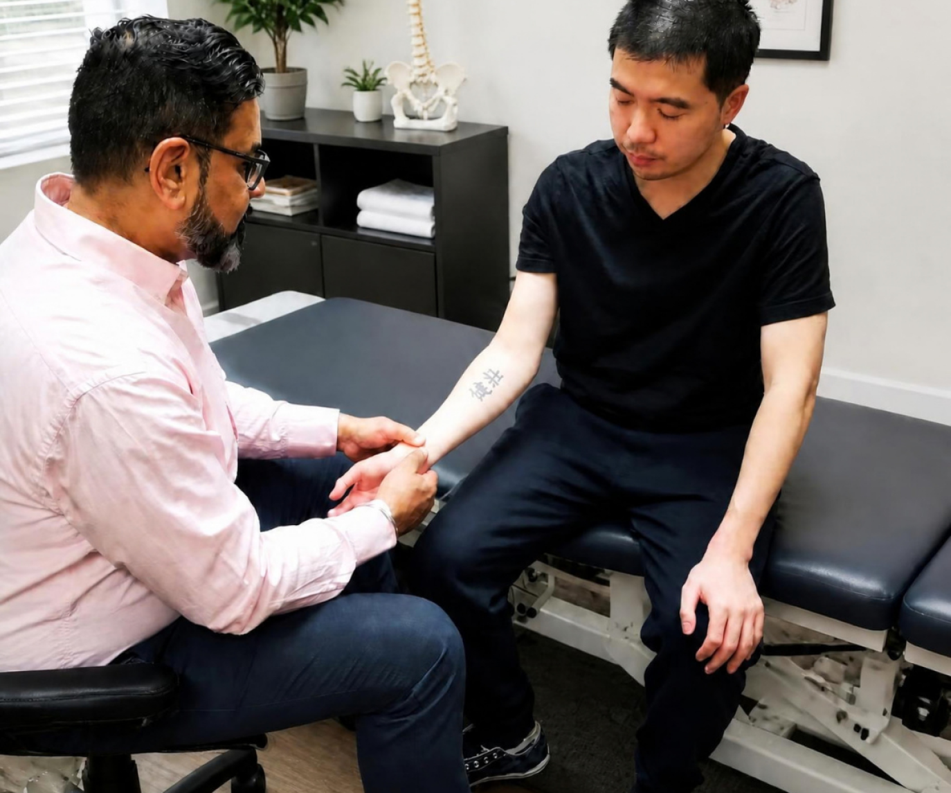 Dr. Dhillon with Patient